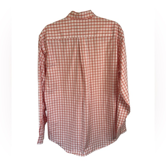 Vineyard Vines Coral Red Orange Plaid Gingham Checkered Button Up Mens Sz Medium - Picture 3 of 11